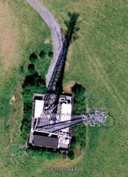 Google Earth view of a cell tower
